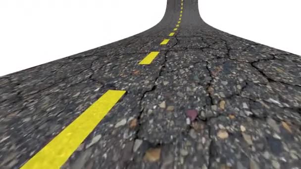 Konvergens Ordet Slutet Road Animation — Stockvideo