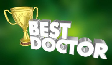 Best Doctor Top Physician Medical Health Care 3d Illustration clipart