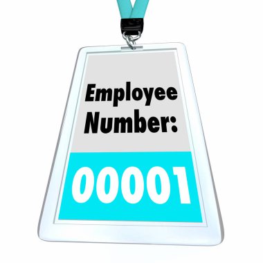 Bir numara ilk işçi işe çalışan rozet 3d çizim