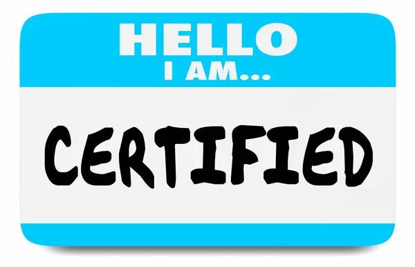 Certificado Licenciado Oficial Aprovado Nome Tag Illustration Jpg — Fotografia de Stock