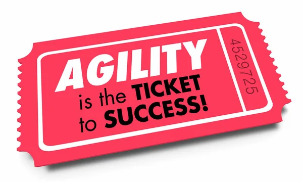 Agility Biljett Till Framgång Snabb Snabbt Lyhörd — Stockfoto