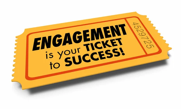 Engagement Ticket Zum Erfolg Beitreten Interact Beteiligt — Stockfoto