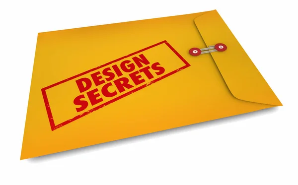 Design Secrets Palavras Sobre Envelope — Fotografia de Stock