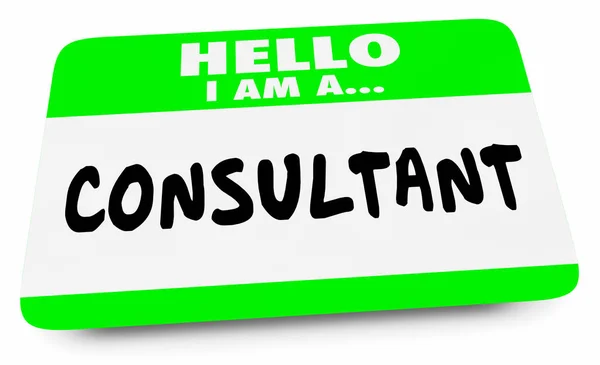 Consultant Green Tag Isolated White Background — Stock Photo, Image