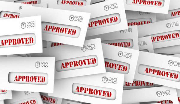 Envelopes with Approved positive response  