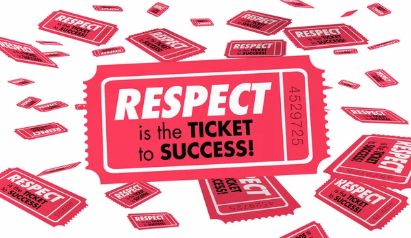 Respect Confiance Réputation Ticket Succès Illustration — Photo