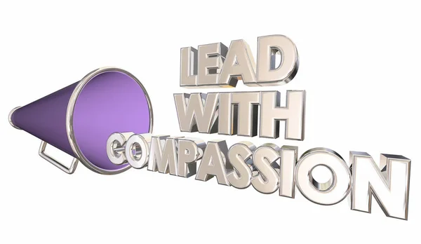 Lead Compassion Care Sympathy Bullhorn Megaphone Illustration — Stock Photo, Image
