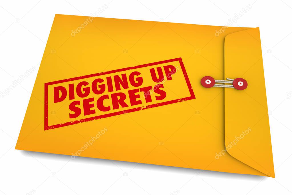 Digging Up Secrets Investigate Find Clues 3d Illustration