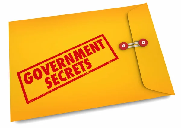 Regeringen Secrets Kuvert Klassificeras Konfidentiell Illustration — Stockfoto
