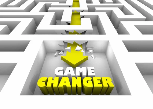 Game Changer Нові Правила Лабіринту Стіни Ілюстрації — стокове фото