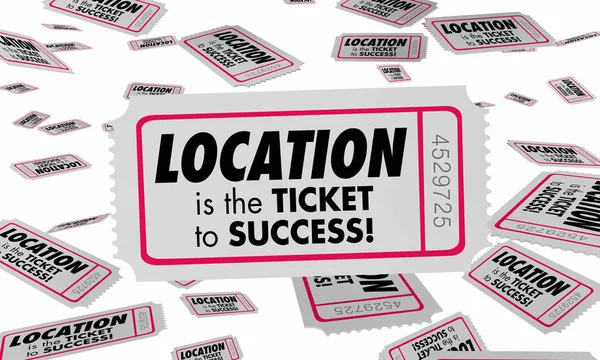 Ubicazione Miglior Posto Area Spot Ticket Successo Illustrazione — Foto Stock