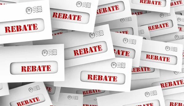 Rebate Get Money Back Tax Return Envelope Illustration — Stock Photo, Image