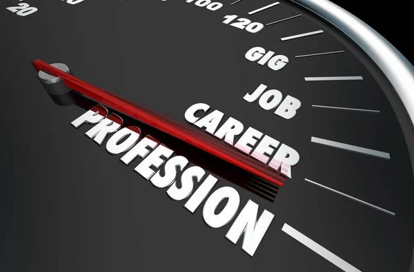 Gig Job Career Profession Employment Speedometer Illustration — Stock Photo, Image