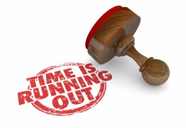 Çalışan dışarı son geri sayım Word damga zamanı 3d çizim