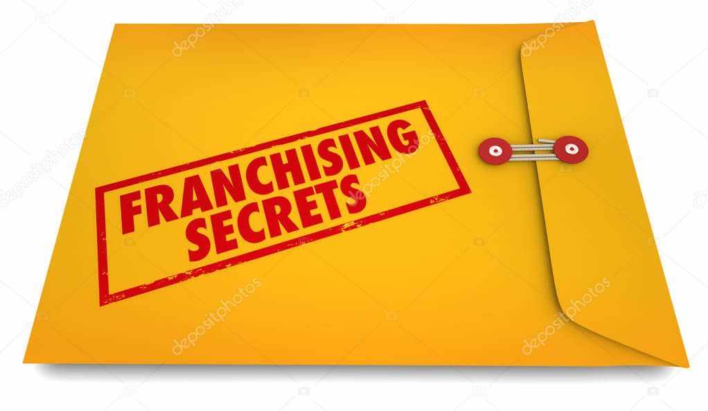 Franchising Secrets Start New Business Envelope 3d Illustration