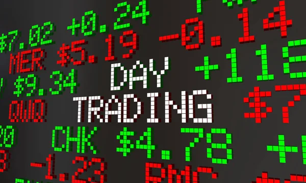 Day Trading Bourse Trader Ticker Prix Animation — Photo