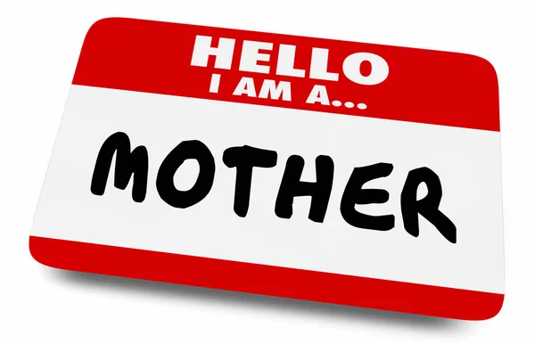 Mother Mom Parent Pregnant Name Tag — Stock Photo, Image