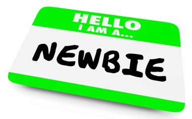 Newbie New Employee Member Introduction Hello Name tag  clipart