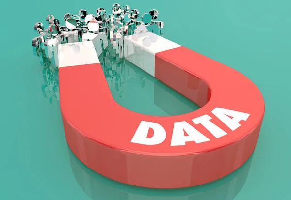Data Information Records Magnet Dra Personer — Stockfoto