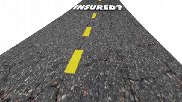投保保险险保单涵盖问号路 — 图库视频影像