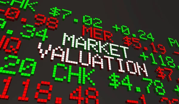 Valoración Mercado Compañía Worth Capitalization Ticker Prices —  Fotos de Stock