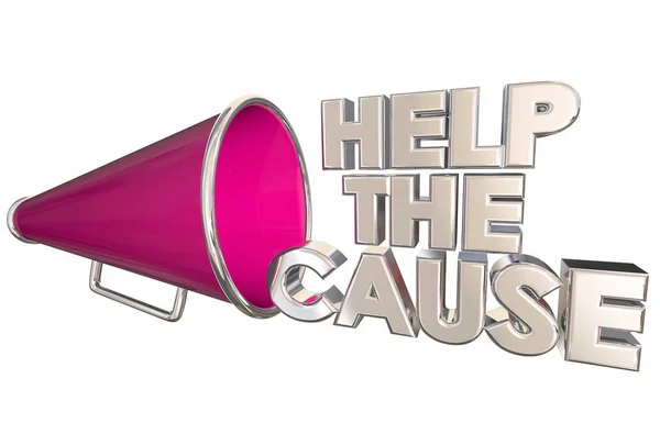 Help Cause Charity Donate Volunteer Bullhorn Megaphone — Stock Photo, Image