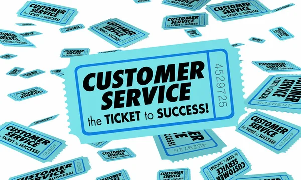 Servicio Atención Cliente Ticket Success Buena Atención Clientes — Foto de Stock