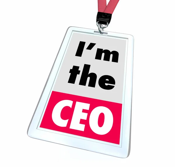 Sono Ceo Amministratore Delegato Employee Badge — Foto Stock