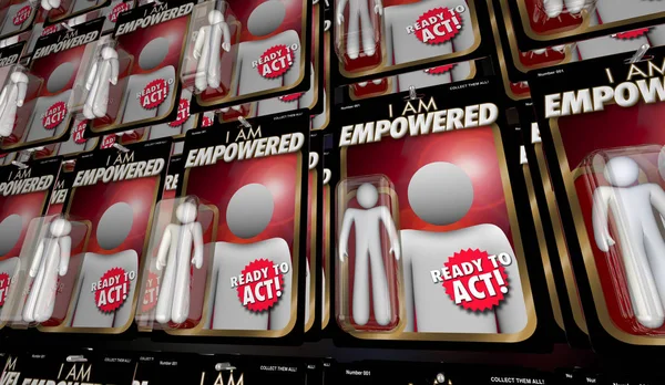 Empowered Enabled Capability Empowerment Action Figures — Stock Photo, Image