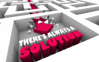 Theres Always a Solution Fix Answer Maze clipart