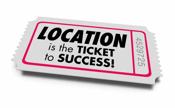 Location Ticket Zum Erfolg Best Spot Area — Stockfoto