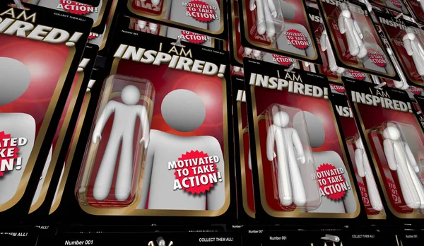 Inspired Motivated Positive Attitude Action Figure — Stock Photo, Image