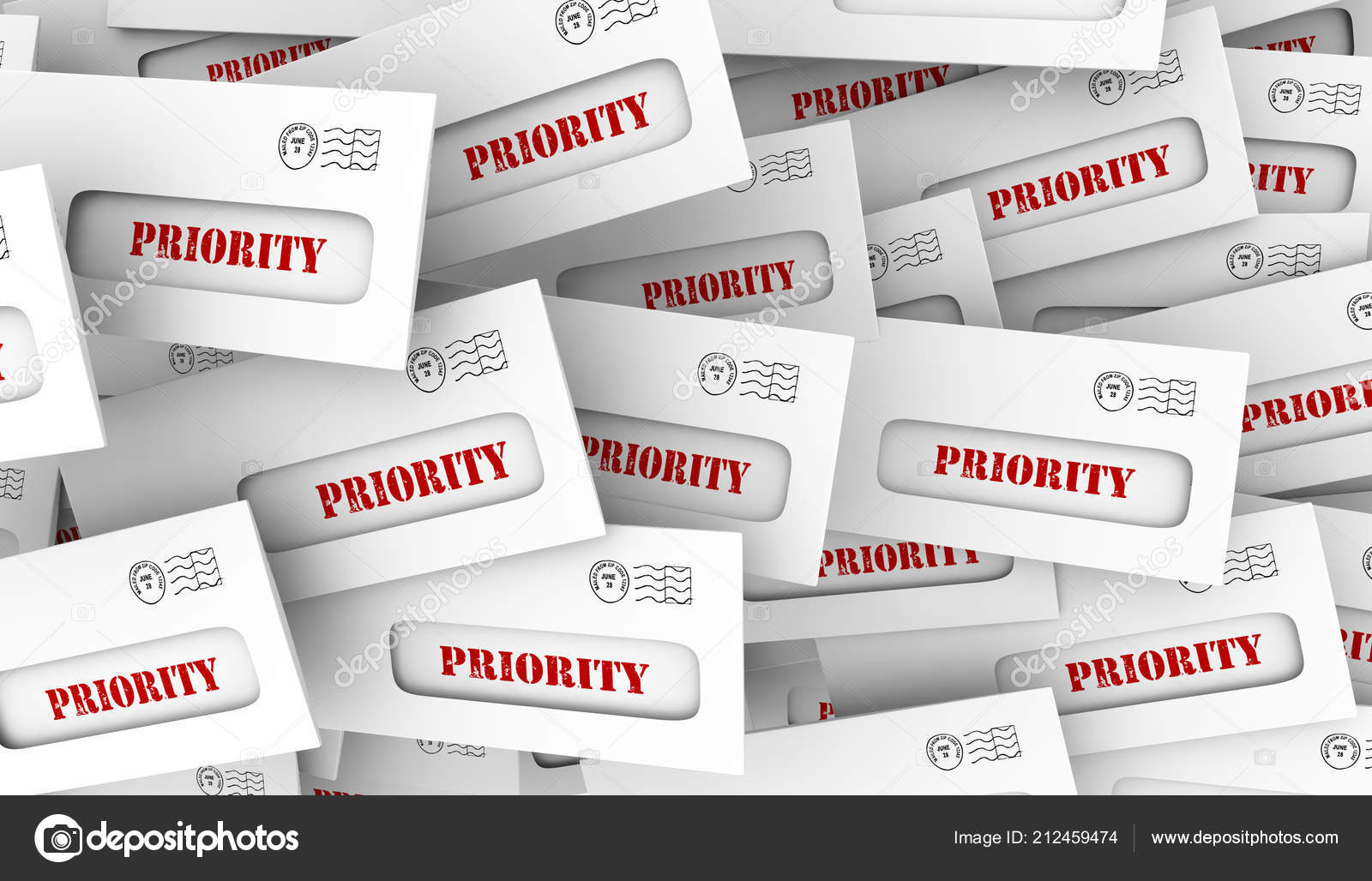 Priority Top Important Message Urgent Attention Envelope — Stock Photo