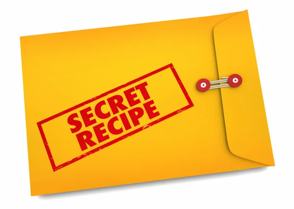 Geheimrezept Lebensmittel Kochen Zutaten Umschlag — Stockfoto