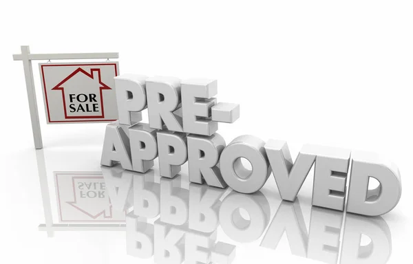 Önceden Onaylanmış Mortgage Kredi Ödünç Para — Stok fotoğraf