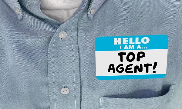 Top Agent Rappresentante Migliore Interprete Nome Tag — Foto Stock