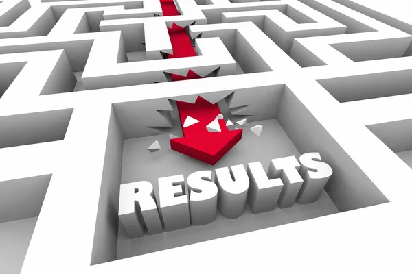 Results Outcome Goal Success Maze — Stock Photo, Image