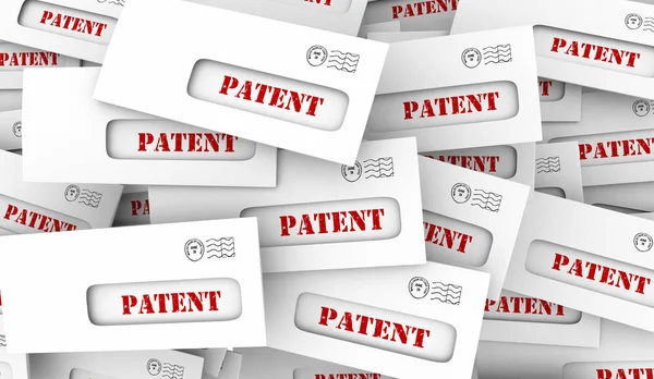 Patent Applicaiton Godkända Nya Uppfinning Copyright Kuvert — Stockfoto