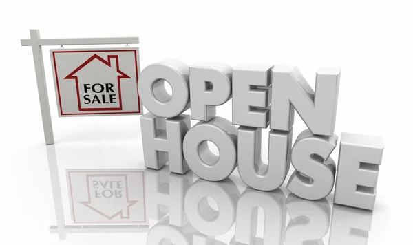 Open House Come See Home Sale — Stock Photo, Image