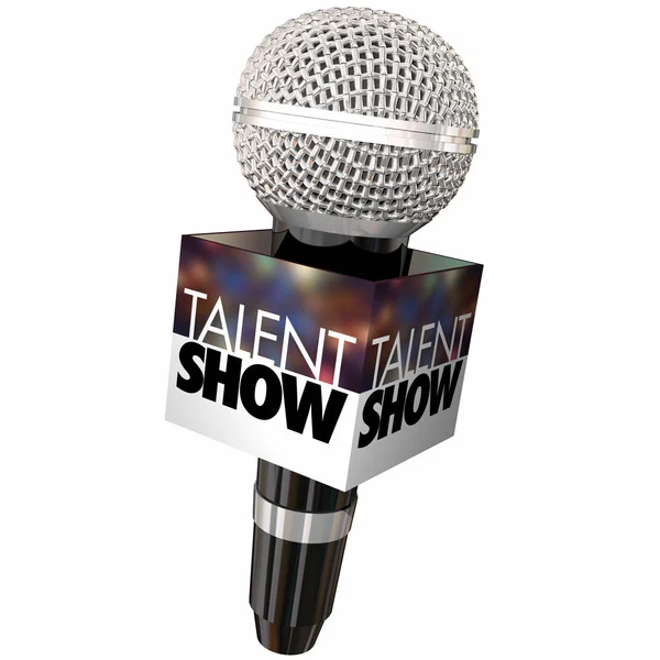 Přehlídka Talentů Pěvecké Soutěže Soutěžit Win Mikrofon Obrázek — Stock fotografie