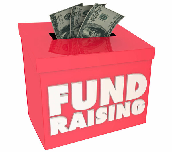 Fund Raising Charities Giving for Good Cause Box 3d Illustration