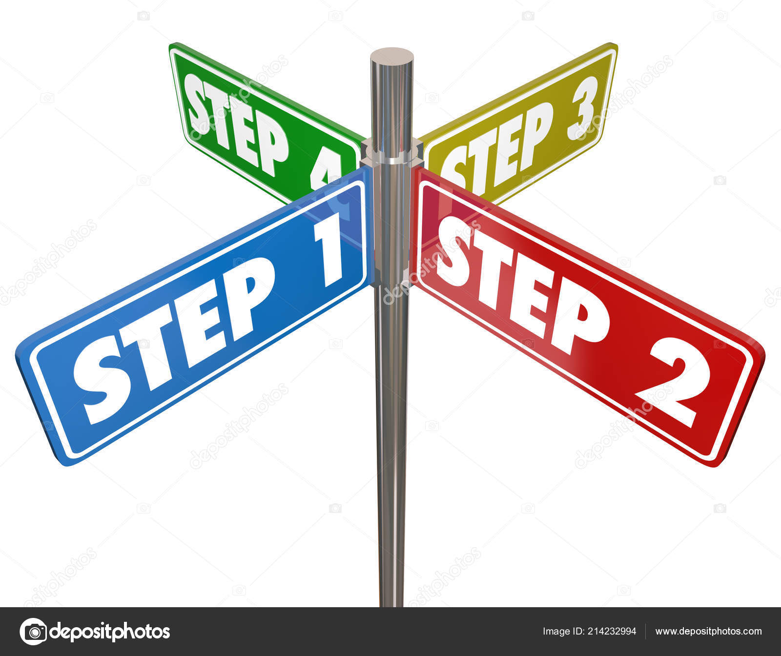 Steps How Procedure Signs Illustration Stock Photo by ©iqoncept