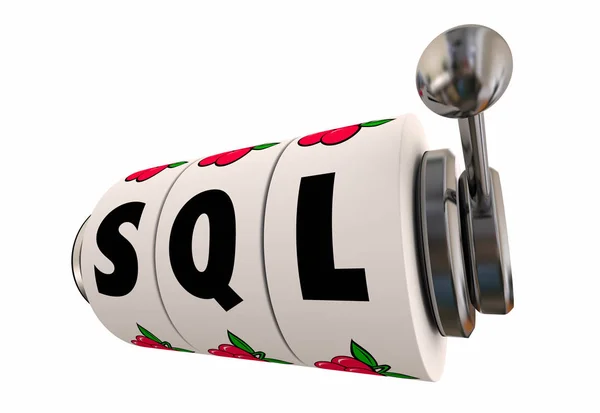 Sql Sales Gekwalificeerde Leads Nieuwe Klanten Vooruitzichten Sleuf Machine Illustratie — Stockfoto