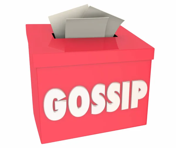 Gossip Hikayeler Söylentiler Kutu Çizim — Stok fotoğraf