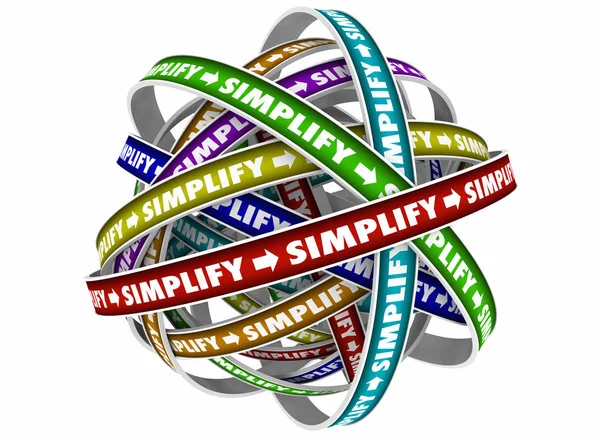 Simplificar Torná Simples Fácil Processo Ilustração — Fotografia de Stock