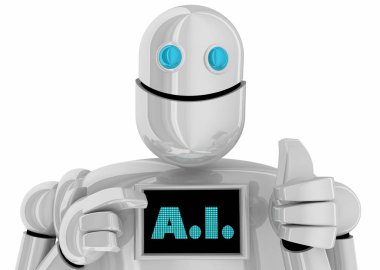 Yapay Zeka Robot Robotu 3D Görüntü