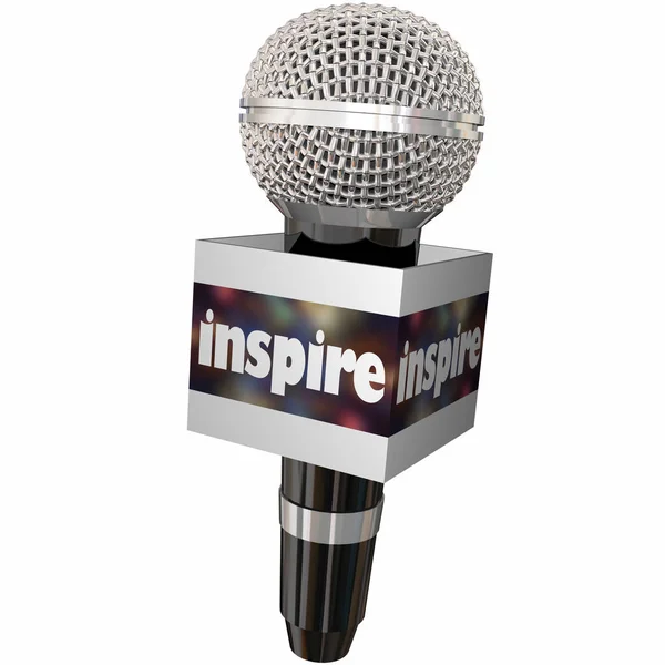 Inspirar Motivar Orador Inspirador Inspirador Inspirador Microfone Fala Ilustração — Fotografia de Stock