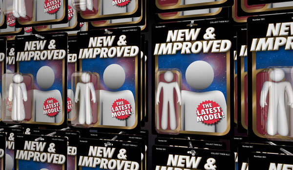 New and Improved Better Latest Model Action Figures 3d Illustration