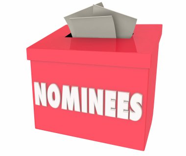 Nominees Nominate People Nominations Box 3d Illustration clipart