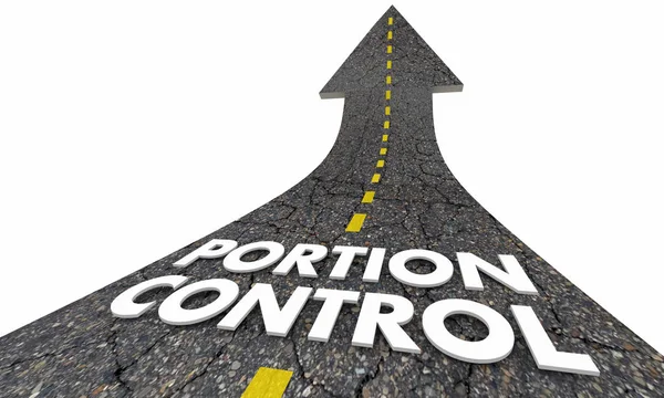 Portion Control Road Arrow Illustrazione — Foto Stock